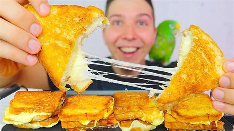Cheesiest Grilled Cheese • Mukbang And Recipe Youtube
