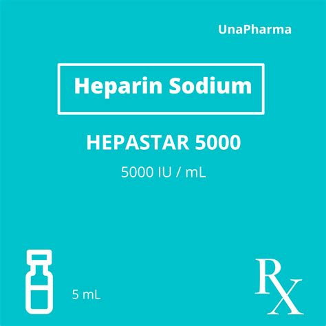 Buy Hepastar 5000 Heparin Sodium 5000iu Ml Solution For Ivsc