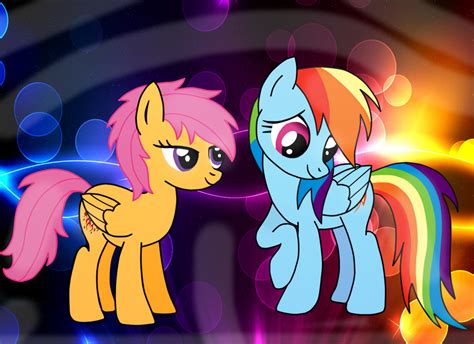 Scootaloo And Rainbow Dash By Jazzy Rose Hxc On Deviantart