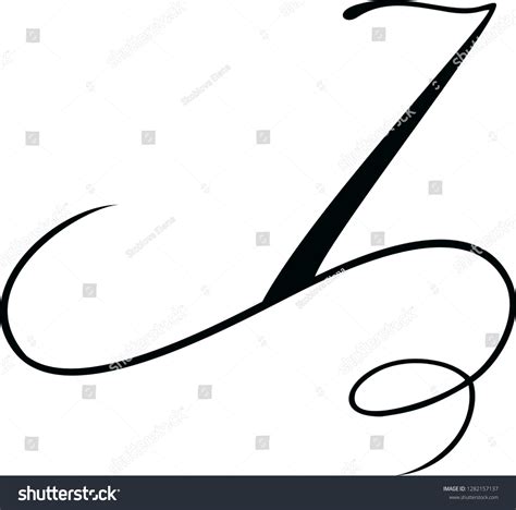 Calligraphy Number Vector 7 Stock Vector Royalty Free 1282157137