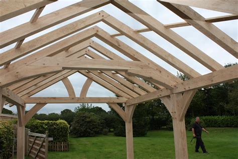Raised King And Queen Post Truss Prices Uk Oak Roof Trusses Oak