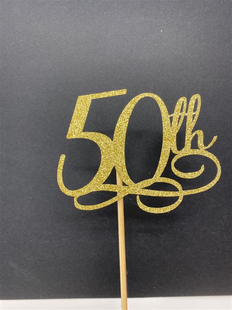 50th Birthday Centerpiece Sticks Glitter 50th Birthday Decoration