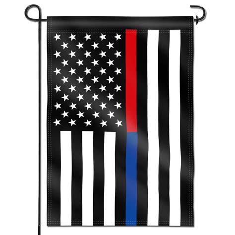 Thin Blue And Red Line Usa Garden Flag 18 X 125 Inch Anley Flags