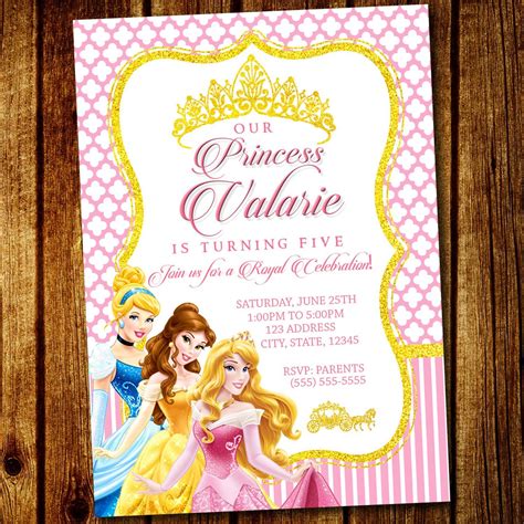 Featured Etsy Product Magical Printable Princess Party Invitations