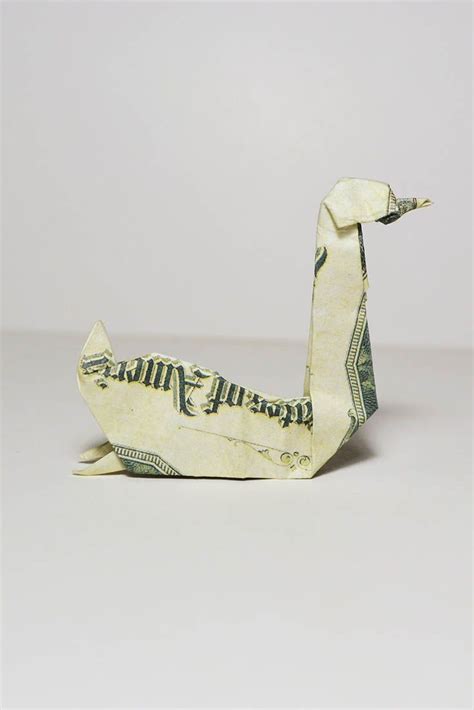 Easy Money Swan Origami Dollar Bird Tutorial Diy Folded No Glue This