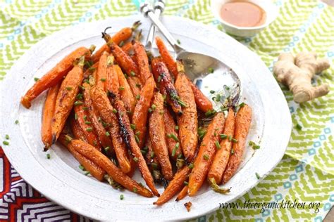 Roasted Baby Carrots With Honey And Ginger The Organic Kitchen Blog