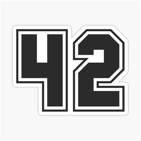 42 Sticker By Firstradiant Redbubble