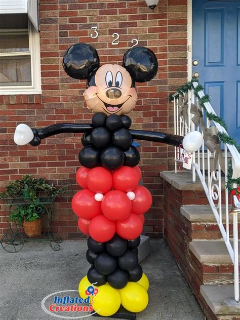 Mickey Mouse Balloon Column Mickey Mouse Balloons Balloons Diy