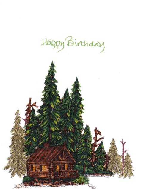 A Fabric Cabin Scenery For The Outdoorsman On His Birthday