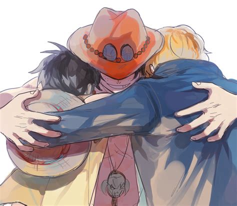 One Piece Wallpaper Luffy And Ace And Sabo Sabo Luffy
