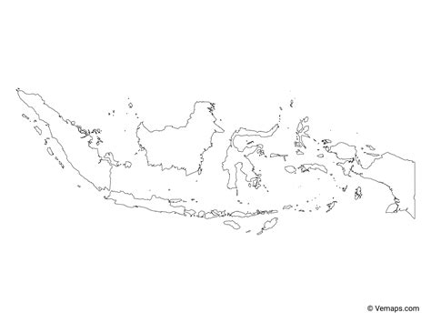 Outline Map Of Indonesia Free Vector Maps