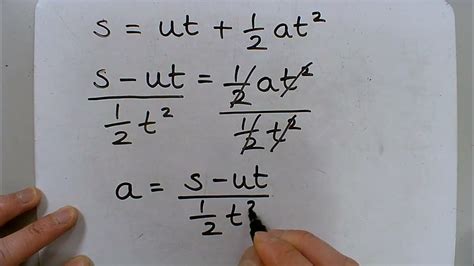 Rearranging Suvat Equations 3 Youtube