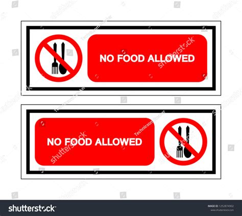 No Food Allowed Symbol Sign Vector Stock Vector Royalty Free