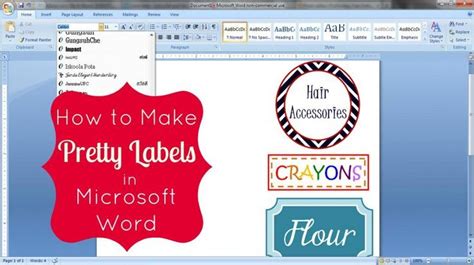 What i use majorly in designing 2. How to Make Pretty Labels in Microsoft Word + FREE ...