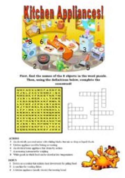 Maybe you would like to learn more about one of these? Kitchen appliances! Word puzzle and crossword! - ESL ...