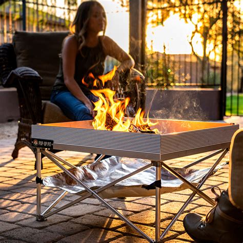 Fire pit outdoor fireplace burning steel bbq grill firepit bowl with spark screen and fireplace poker for camping backyard garden bonfire patio (22 this heat shield does exactly what they say!! Pop-Up Fire Pit + Heat Shield Bundle | Camping World