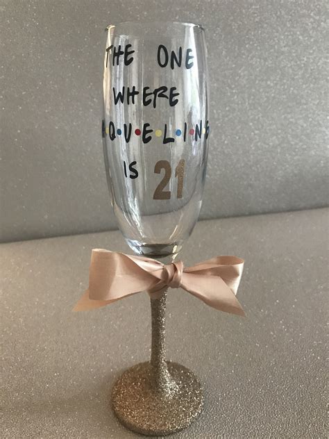 Personalised 21st Glass Personalised Champagne Glass Personalised