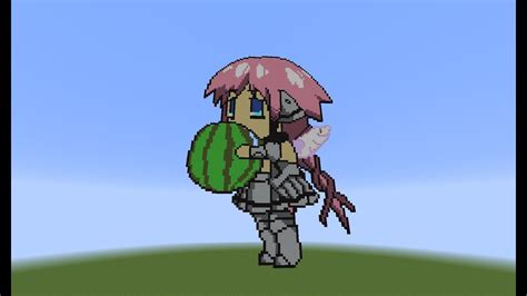 Minecraft Anime Pixel Art Sora No Otoshimo Ikaros Time Lapse Youtube