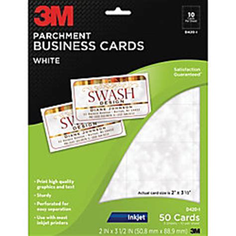 We did not find results for: 3M Textured Business Cards 2 x 3 12 White Pack Of 50 by Office Depot & OfficeMax