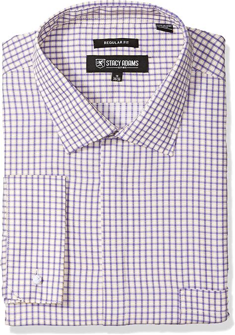 stacy adams men s big and tall bold check classic fit dress shirt clothing