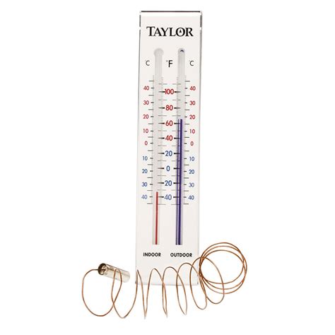 Taylor 5327 Indoor Outdoor Thermometer W Tempgraph Design