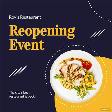 Free Restaurant Reopening Instagram Post Template Download In Png 