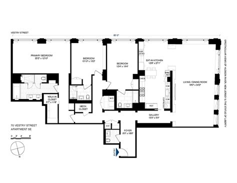 70 Vestry Street 5e New York Ny 10013 Sales Floorplans Property