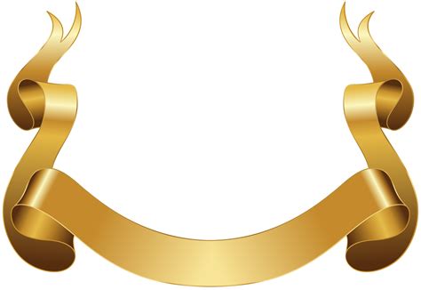 Gold Banner Png Clipart Image Clip Art Library