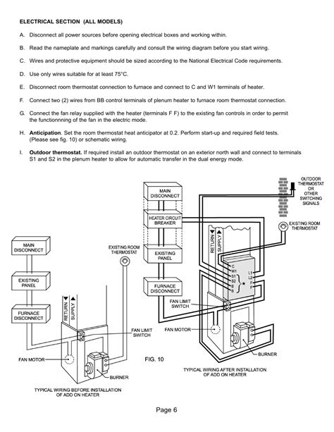 thermolec plenum heater user manual page