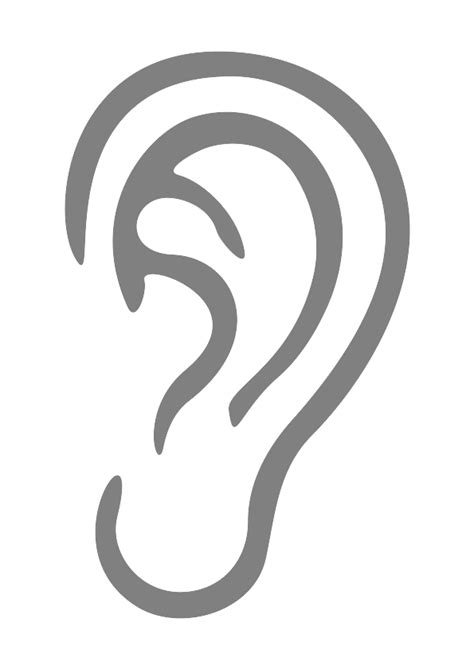 Gray Ear Illustration Public Domain Vectors