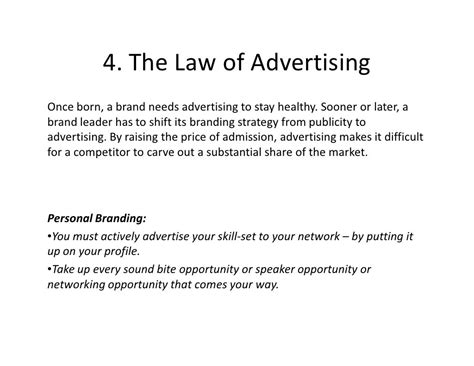4 The Law Of Advertising