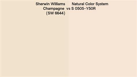 Sherwin Williams Champagne Sw 6644 Vs Natural Color System S 0505