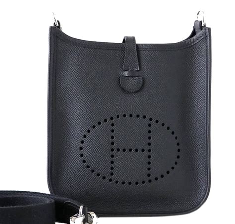 Hermès Evelyne Tpm Bag Black Epsom Leather Palladium Hardware Baghunter