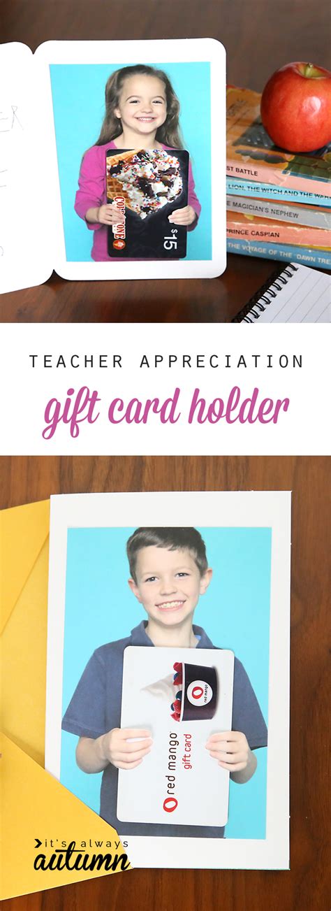 Maybe you would like to learn more about one of these? photo gift card holder | fun teacher appreciation idea - It's Always Autumn
