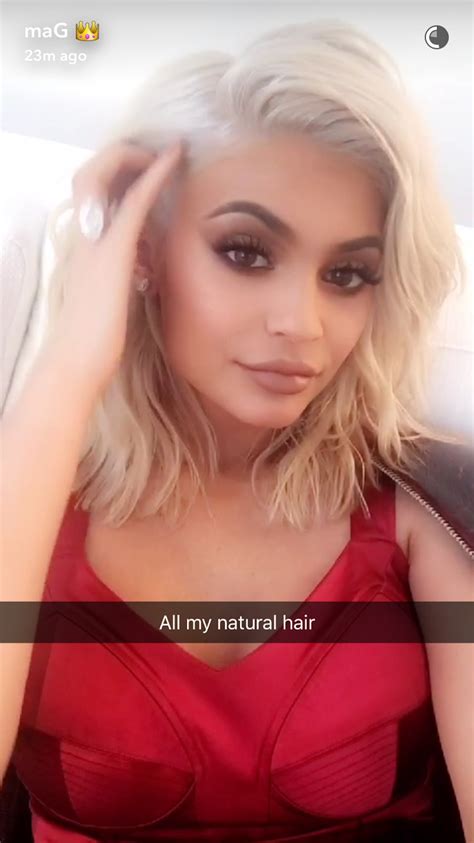 Kylie Jenner Shares Bleach Blonde Hair Photos On Snapchat And It Looks So