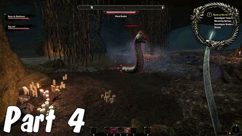 Lets Play Elder Scrolls Online Part 4 Giant Snake Youtube