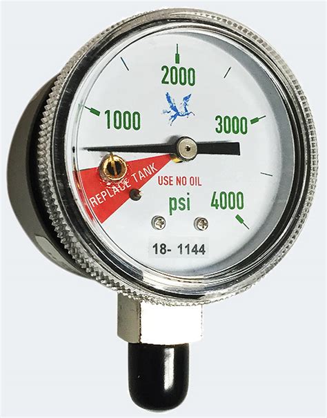 Low Pressure Oxygen Alarm Gauge 18 Inch Thread Lo2 14