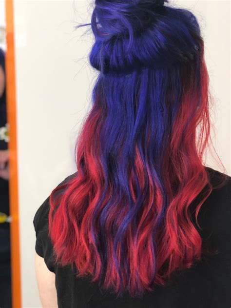 Blue And Red Fashion Color Hair Red Fashion Hair Styles
