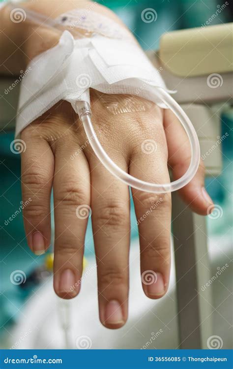 Iv Drip In Patient S Hand Stock Image Image Of Donor 36556085