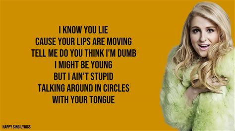 Meghan Trainor Lips Are Movin Lyrics Youtube Music