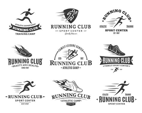 Premium Vector Running Club Logo Icons And Design Elements