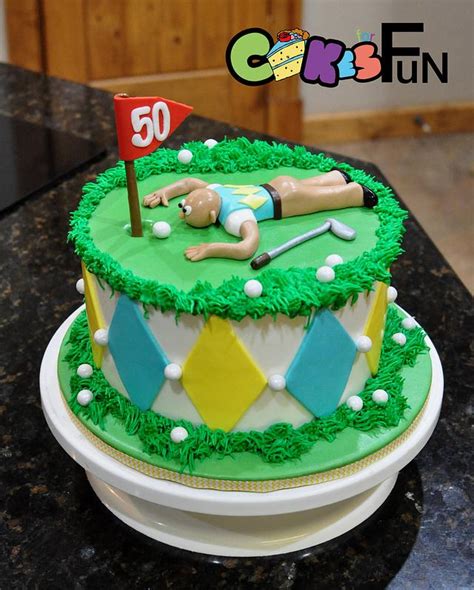 Golfers Birthday Cake - Decorated Cake by Cakes For Fun - CakesDecor