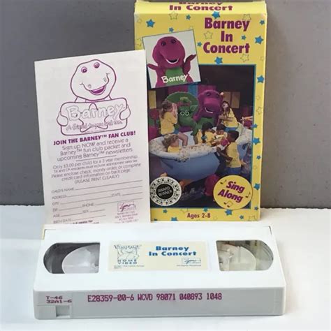 Barney In Concert Vhs Video Vcr Tape 1991 Lyons Sing Along W Rare Promo