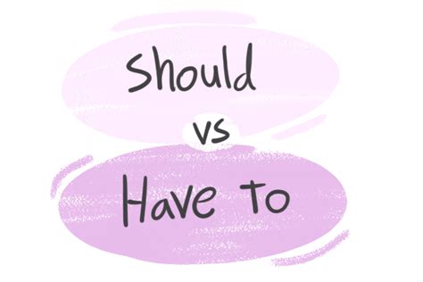 Should Vs Have To In The English Grammar Langeek