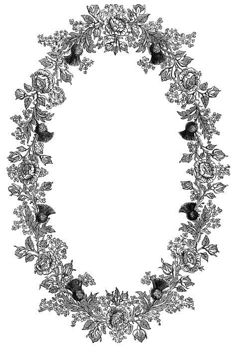 Black And White Clipart Ornamental Floral Illustration Ornate Swirl