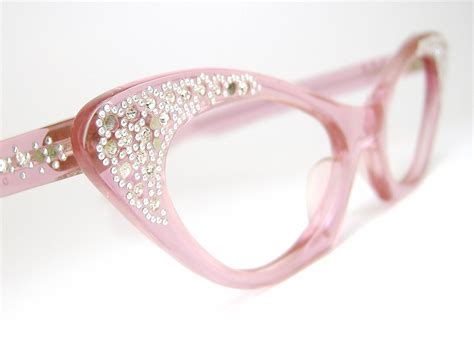 Vintage Pink Cat Eye Eyeglasses Eyewear Glasses Sunglasses