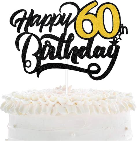 60th Birthday Decorations 60 Birthday 60th Cake Topper Party Supplies