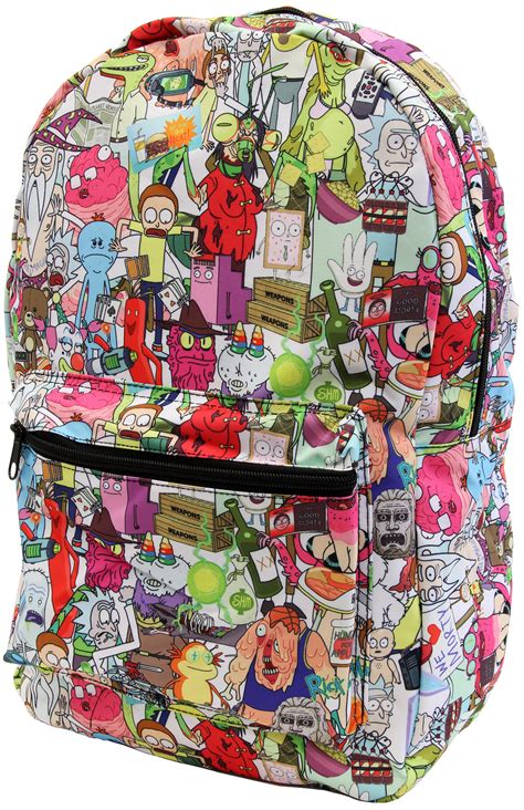 Airpods case, soft tpu shockproof protective cover covering the skin, with keychain accessory set, suitable for airpods 1&2 (rick and morty green) 4.7 out of 5 stars 451 $9.99 $ 9. Rick and Morty - Sublimated Backpack | Men's | at Mighty ...