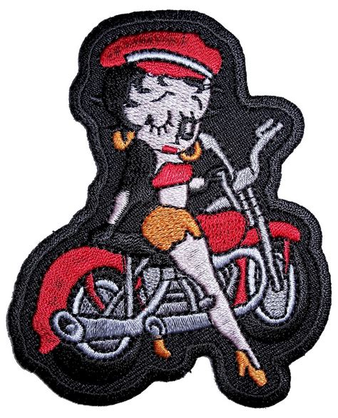 Betty Boop Motorcycle Biker Babe Embroidered Biker Patch Quality