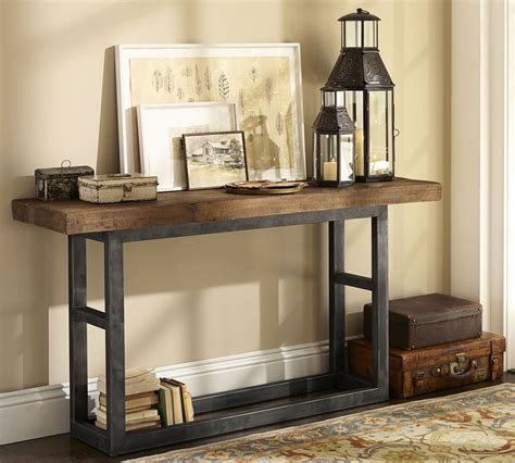 Table tables on terest see in we decided that instead of stylish indoor and outdoor coffee table see more ideas about barn griffin coffee table. Griffin Reclaimed Wood Console Table | Pottery Barn ...
